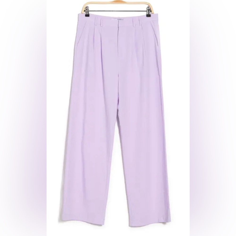 Sophie Rue Pleated Straight Linen Pants in Lavendar Size XS New